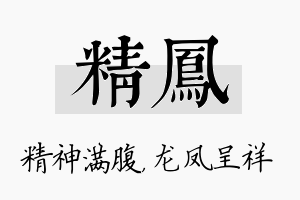 精凤名字的寓意及含义