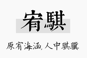 宥骐名字的寓意及含义