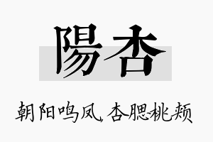 阳杏名字的寓意及含义