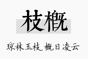 枝概名字的寓意及含义