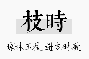 枝时名字的寓意及含义