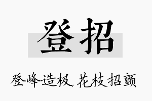 登招名字的寓意及含义