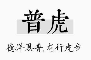 普虎名字的寓意及含义