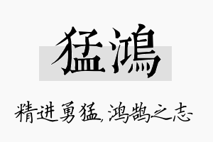 猛鸿名字的寓意及含义