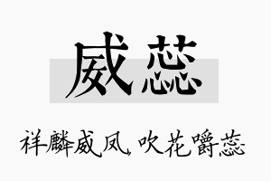 威蕊名字的寓意及含义