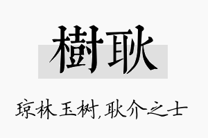 树耿名字的寓意及含义