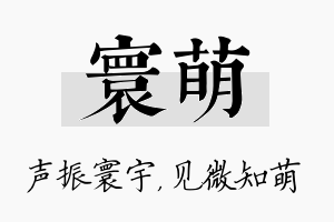 寰萌名字的寓意及含义