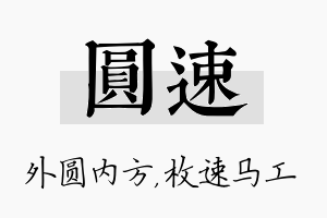 圆速名字的寓意及含义