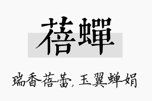 蓓蝉名字的寓意及含义