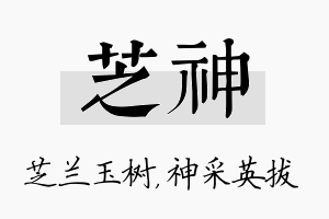 芝神名字的寓意及含义