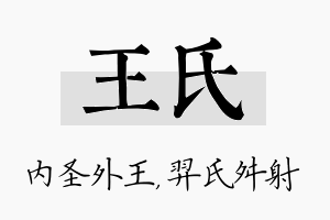 王氏名字的寓意及含义