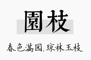 园枝名字的寓意及含义