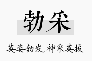 勃采名字的寓意及含义