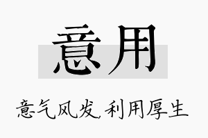 意用名字的寓意及含义