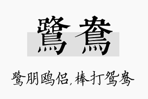 鹭鸯名字的寓意及含义