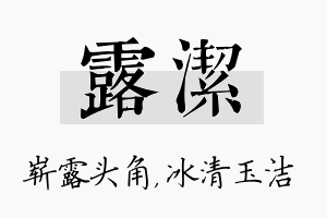 露洁名字的寓意及含义