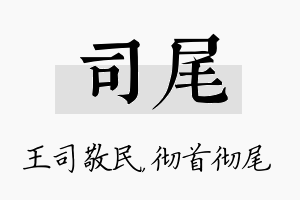 司尾名字的寓意及含义