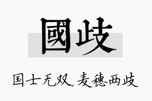 国歧名字的寓意及含义