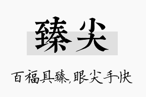 臻尖名字的寓意及含义