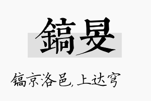 镐旻名字的寓意及含义