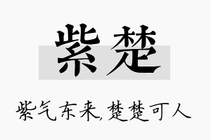 紫楚名字的寓意及含义