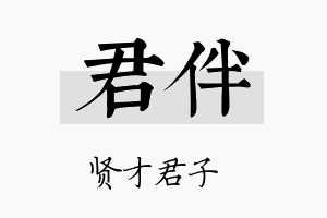 君伴名字的寓意及含义