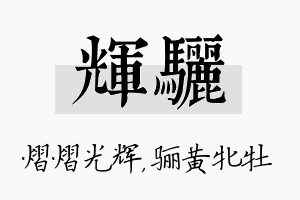 辉骊名字的寓意及含义