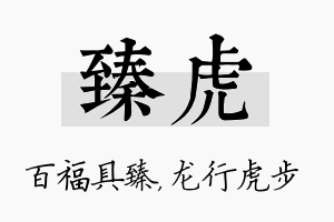 臻虎名字的寓意及含义