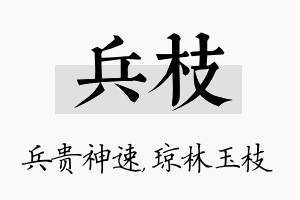 兵枝名字的寓意及含义