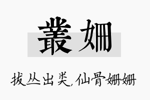 丛姗名字的寓意及含义