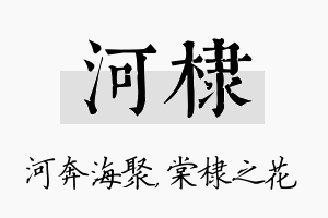 河棣名字的寓意及含义