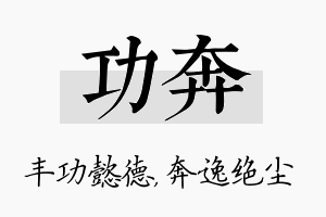 功奔名字的寓意及含义