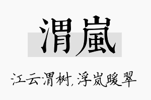 渭岚名字的寓意及含义