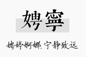 娉宁名字的寓意及含义