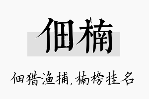 佃楠名字的寓意及含义