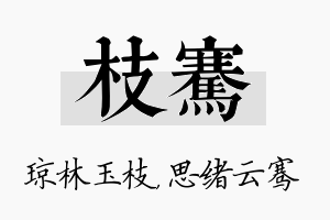 枝骞名字的寓意及含义