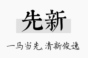 先新名字的寓意及含义