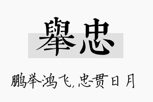 举忠名字的寓意及含义