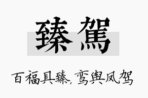 臻驾名字的寓意及含义