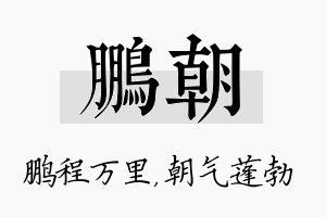 鹏朝名字的寓意及含义