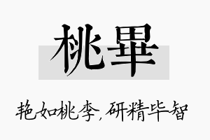 桃毕名字的寓意及含义