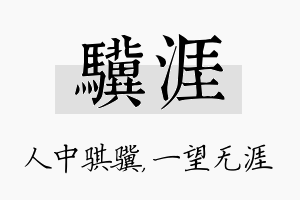 骥涯名字的寓意及含义