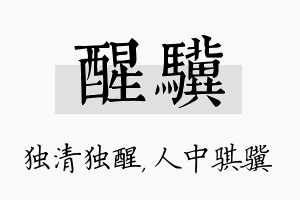 醒骥名字的寓意及含义