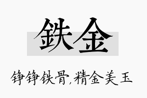 铁金名字的寓意及含义