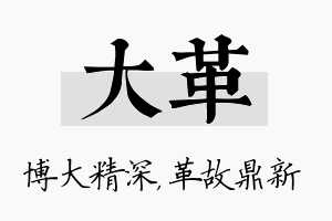 大革名字的寓意及含义