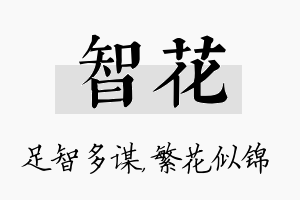 智花名字的寓意及含义