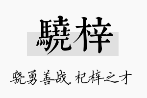 骁梓名字的寓意及含义