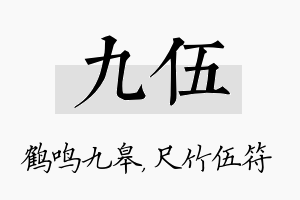 九伍名字的寓意及含义