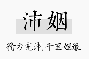 沛姻名字的寓意及含义