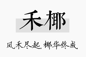 禾椰名字的寓意及含义